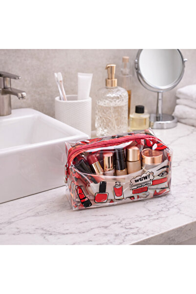 ARVALE Διαφανής τσάντα μακιγιάζ – Αδιάβροχος οργανωτής καλλυντικών (για ταξίδ...