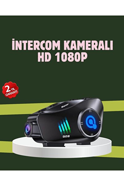 Velanzo Q28 Full HD Kameralı Motosiklet Kask Kulaklığı – 45 Saat Müzik IPX6 S...