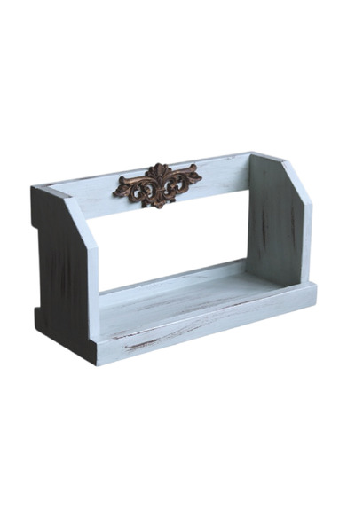 Decoratiuni Vintage Casa Retro Ράφι κουζίνας με ξύλινο διακοσμητικό στοιχείο,...