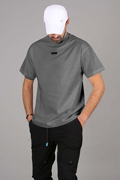 Madmext Ανδρικό μπλουζάκι με λεπτομέρεια στην πλάτη  "Smoked Back " 5365