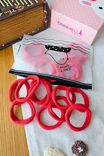 Cinderella Accessories 25 τμχ Κόκκινες λαστιχένιες καρφίτσες μαλλιών 4,5 εκ. ...