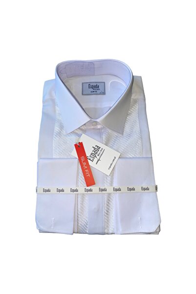 OEM Ανδρικό πουκάμισο, Εσπάντα, μακρυμάνικο, μπλε, στενή γραμμή (στη μέση της...
