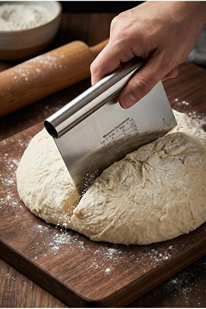 Depa Stainless Steel Measuring Guide Dough Cutter & Dough Shaping Spatula (11...