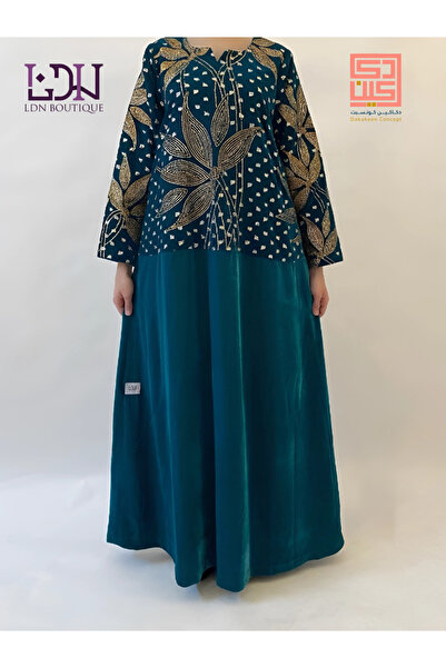 Dakakeen Concept Ndl Designer Jalabiya – Turquoise Elegant Jalabiya, Refined ...