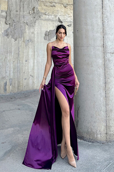 Sindimoda Βραδινό φόρεμα με γιακά Degaje