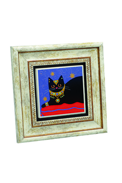 Sadrazam Εκτύπωση γάτας σε φυσική πέτρα 20X20KRG-167