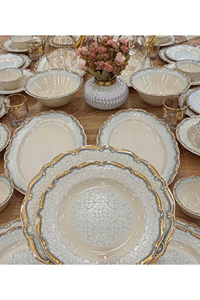 hediye ESTERHOMEDECOR 12 Kişilik 60 parça porselen yemek takımı