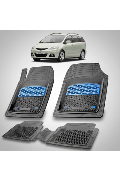 TEAMCAR Πατάκια δαπέδου συμβατά με Mazda Premacy II 2005-2010 |   Μπλε