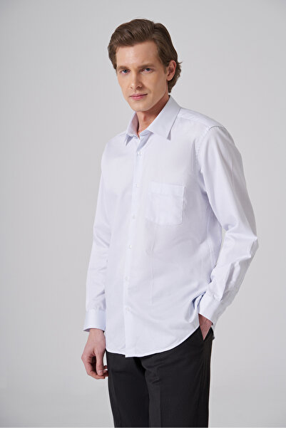 Morven Мъжка синя памучна модерна карирана риза със стандартна кройка и твърд...