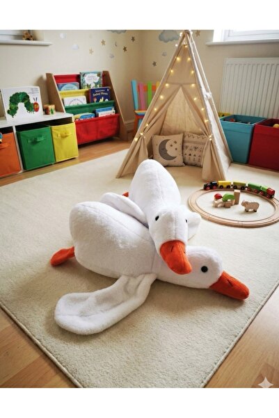 elifim home Sevimli peluş uyku ve oyun arkadaşım Kaz 50 cm