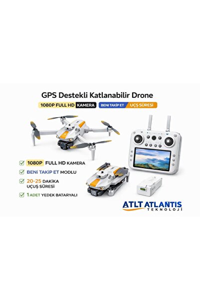 ATLT ATLANTİS R06 DRON GPS DESTEKLİ KATLANABİLİR DRONE 1080 FULLL HD KAMERA B...