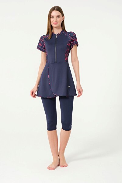 TESMAY Costum de baie pentru femei, cu model Laci, cu detaliu fin, cu gât rot...