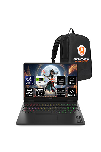 HP Omen Slim 16 Ultra 7 255H 32GB 1TB SSD RTX5060/8GB 16" WUXGA 165Hz 3 ms IP...