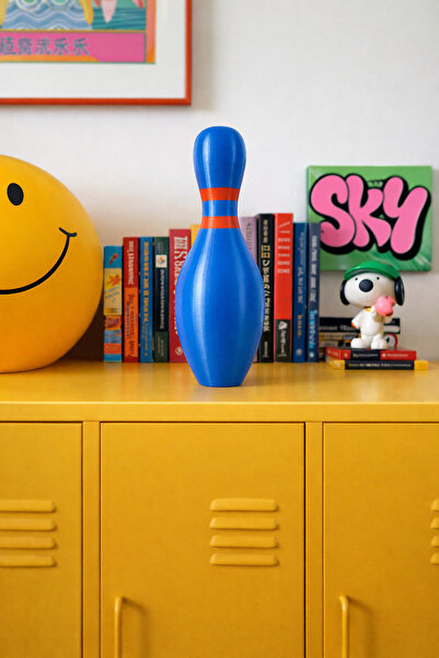 zebu3Design Dekoratif Bowling Labut Biblo | 20 Cm | Modern Tasarım Raf Objesi
