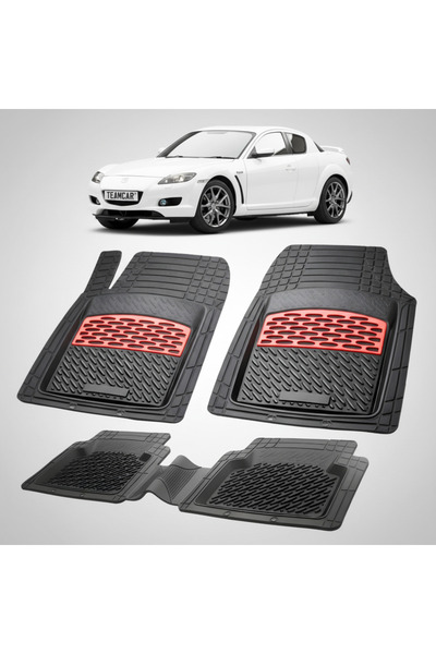 TEAMCAR Mazda RX-8 I Συμβατά Πατάκια Δαπέδου 2003-2012 |   Κόκκινο