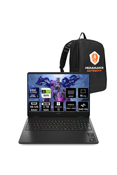 HP Omen Slim 16 Ultra 7 255H 96GB 4TB SSD RTX5070/8GB 16" WQXGA 240Hz 3 ms IP...