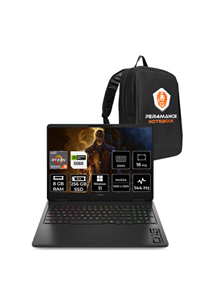 HP Omen 16 Ryzen 9 8940HX RTX 5060 8GB 8GB RAM 256GB SSD 16" FHD+ 144Hz Win11...