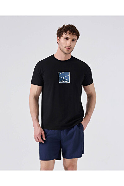 Ellesse Ανδρικό μπλουζάκι με στάμπα σε μαύρο χρώμα 6Sm5025