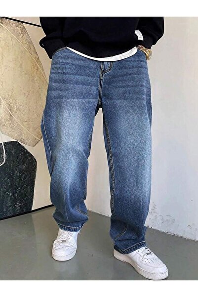oraystore Ανδρικό τζιν παντελόνι oversize με άνετη εφαρμογή, μοντέρνα γραμμή,...