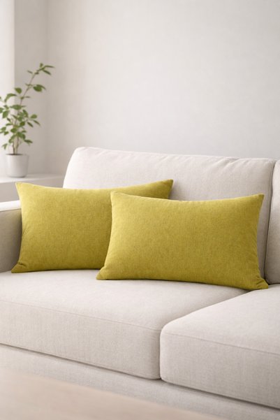 BURCIN HOME 30X50 Oil Green Throw Pillow Cover Set of Two Modern Soft Decorative Rectangular Sofa & Bed Throw Pillow
