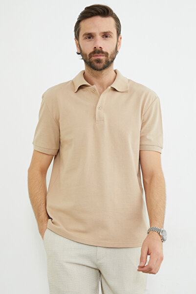 Fulla Moda Basic Polo Neck Half Button T-Shirt