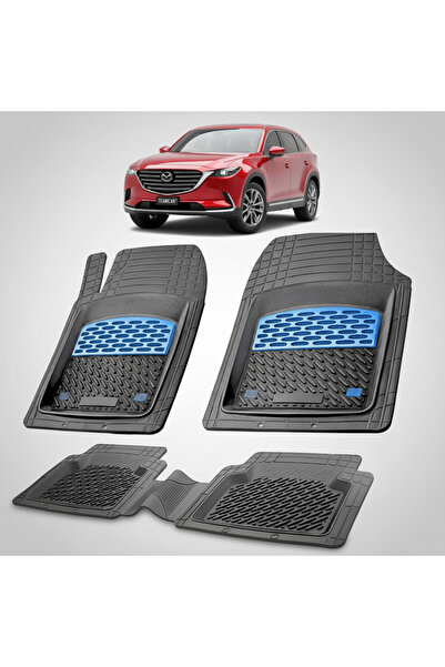 TEAMCAR Πατάκια δαπέδου συμβατά με Mazda CX-9 II 2016-2023 |   Μπλε