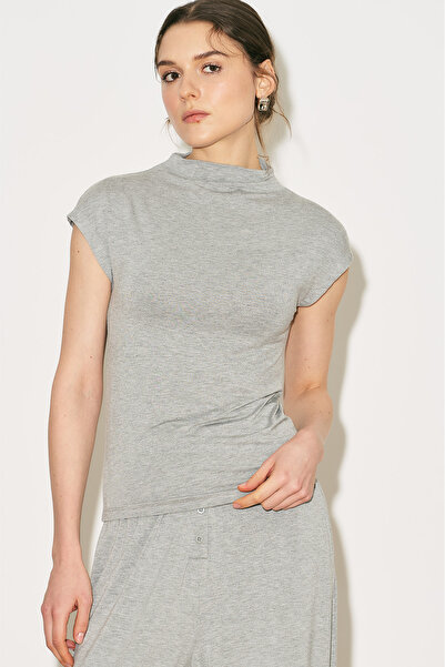 Manuka ΕΥΚΟΛΟ ΜΠΛΟΥΖΑΚΙ ΧΩΡΙΣ ΜΑΝΙΚΙΑ ΓΚΡΙ ΜΕΛΑΝΖ'