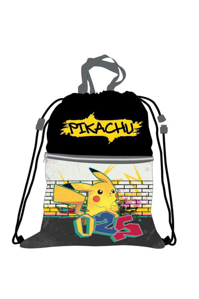 Pokemon Πόκεμον Πολυτελής Αθλητική Τσάντα, 45x35 εκ. 45 x 35 x 1 - 0 εκ. Μαύρο