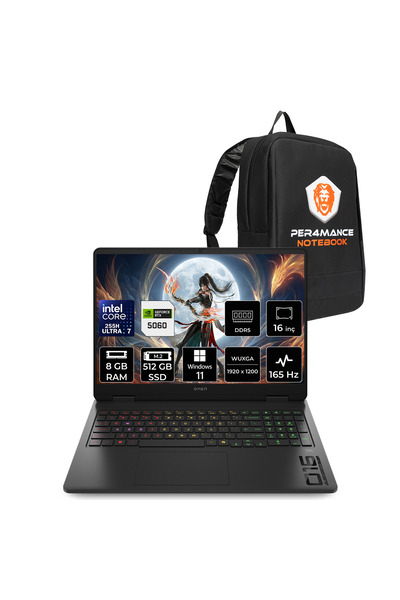 HP Omen Slim 16 Ultra 7 255H 8GB 512GB SSD RTX5060/8GB 16" WUXGA 165Hz 3 ms I...