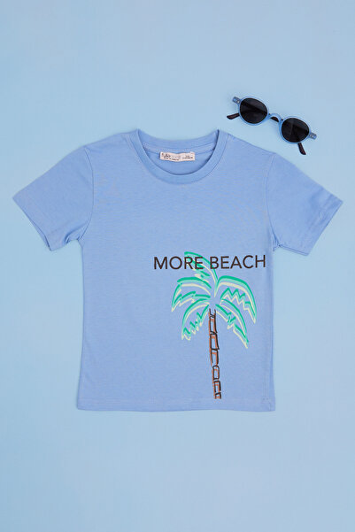 Fulla Moda Περισσότερα μπλουζάκια για αγόρια με στάμπα παραλίας