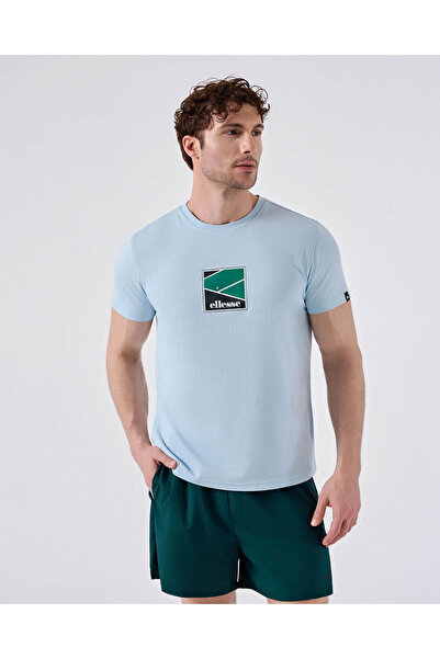 Ellesse Ανδρικό μπλουζάκι με στάμπα μπλε χρώματος 6Sm5025