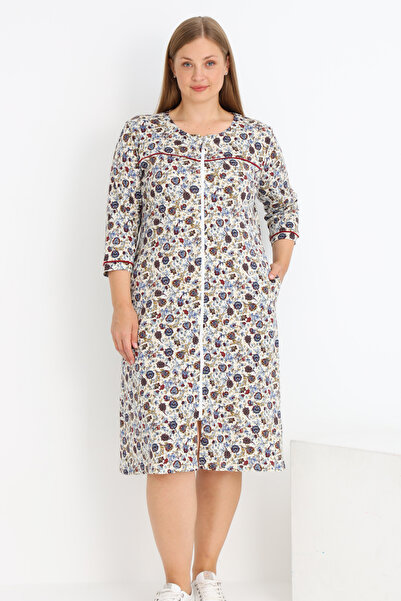 İntensive Γυναικείο φόρεμα μεγάλου μεγέθους με σχέδια, τσέπες, λεπτομέρειες μ...