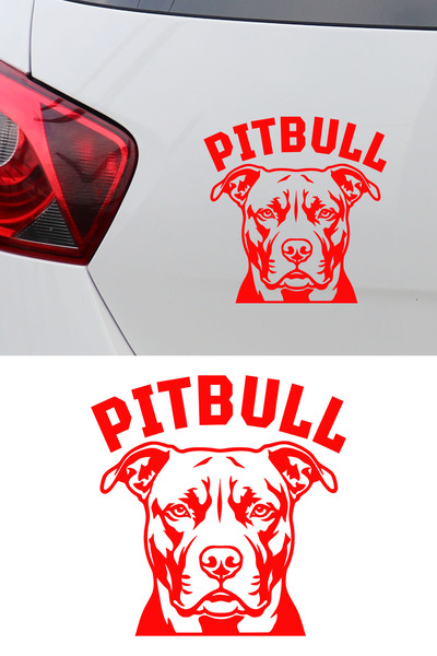 New Jargon Pitbull Sticker - Pitbull Dog Car Sticker - Auto Sticker 15X15Cm