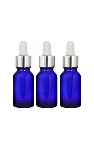 Aroma Expert Set de 3 sticle de sticlă albastră cu pipetă