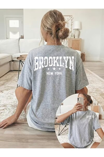 PAVRO Μπλουζάκι Unisex Ποιοτικό Υφασμάτινο Μπλουζάκι με στάμπα Brooklyn Άνετο...
