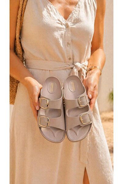 redtan Γυναικείες μπεζ άνετες και κομψές ορθοπεδικές αντιολισθητικές παντόφλε...