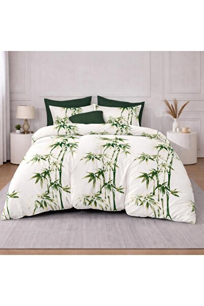 Pucioasa Double Bed Linen Set, 2 people, Sulfur, Cotton, Finet, 6 Pieces, wit...