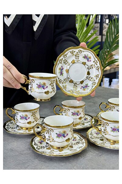 Doğudeko Lüx Porselen 6 Lı Lilietta 6 Lı Fincan Takımı