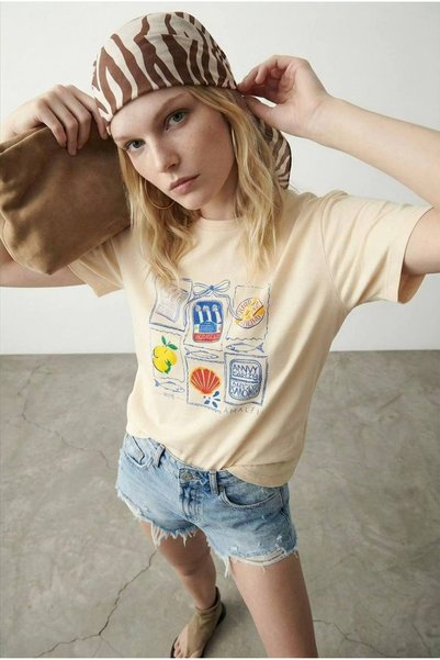 martedi Printed Short Sleeve T-Shirt Amalfi