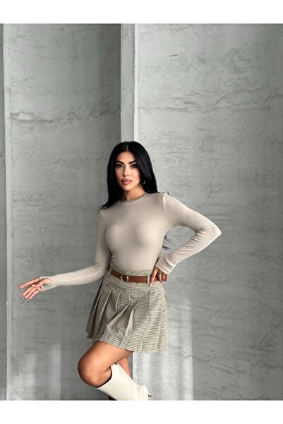 LİFERA Finger Detailed Long Sleeve Badi