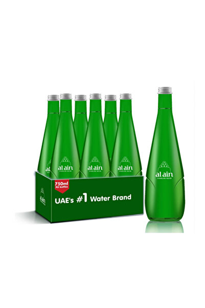 Al Ain Sparkling Water Glass Bottle 6 x 750ml