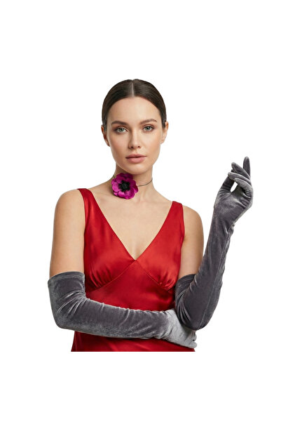 OEM Χειροποίητο κολιέ με ζωηρό μωβ λουλούδι, Διάμετρος λουλουδιού 9 εκ., Σταθ...