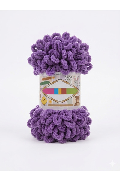 Alize Puffy Örgü İpi Kod:437 Lot:955750 Mor/Parlak Lila 100g/9 m