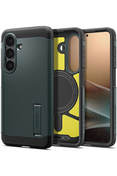 Spigen Ανθεκτική Θήκη MagSafe, πράσινο της αβύσσου - Samsung Galaxy S26+