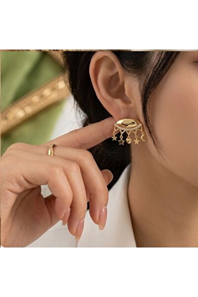 LENTE AKSESUAR Xuping Zircon Stone Sky Themed Dangle Earrings