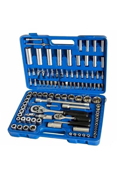 CasaDesteapta.ro Επαγγελματικό σετ εργαλείων, 108 χρωμιωμένα σωληνωτά τεμάχια