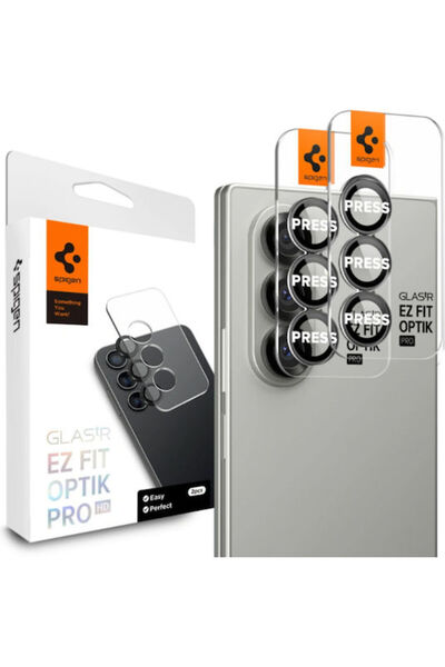 Spigen Optik Pro EZ Fit Προστασία Κάμερας από Σκληρυμένο Γυαλί Μαύρο για Gala...