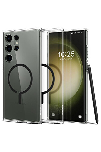 Spigen Υπερ-υβριδικό Δαχτυλίδι OneTap MagSafe, μαύρο - Samsung Galaxy S23 Ult...