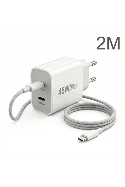 Wyred by Monga Φορτιστής ρεύματος 45W με διπλή θύρα Type-C 2M + Υφασμάτινο κα...