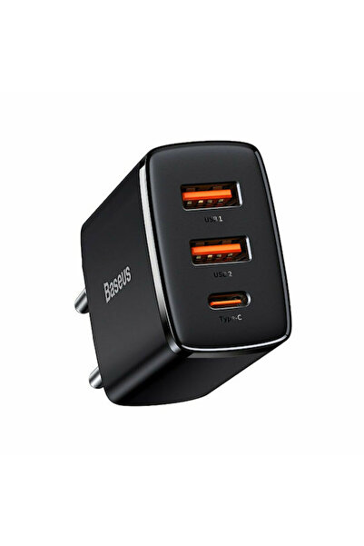 Baseus Φορτιστής χωρίς καλώδιο με 2 θύρες USB-A και 1 θύρα USB-C, 30W Power D...